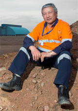 Geophysicist Samand Sanjdorj is the mine's vice president, making the 67-year-old the highest ranking Mongolian on site.